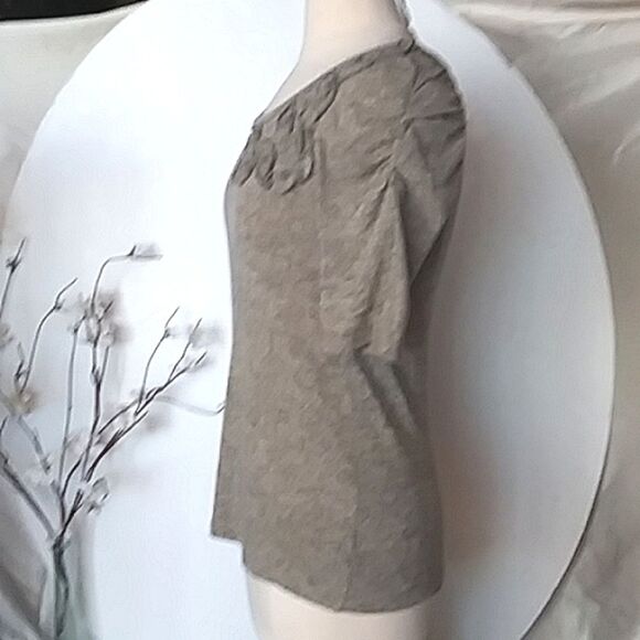 Puff Sleeve Y2K Ribbon Ruched Gathered   Green Ruffle Cottage Victorian … - Picture 8 of 13